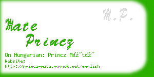 mate princz business card